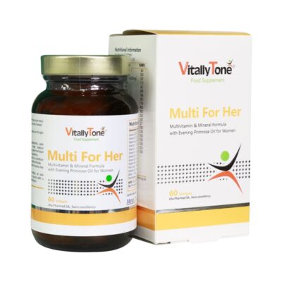 کپسول مولتی ویتامین مینرال بانوان با روغن گل مغربی ویتالی تون 60 عددی