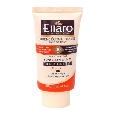 کرم ضد آفتاب رنگی الارو SPF30 بژ روشن برای پوست چرب 40 میلی لیتر