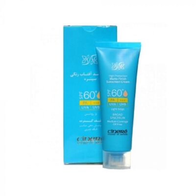 کرم ضد آفتاب سینره SPF60 بدون چربی بژ طبیعی 50 میلی لیتر