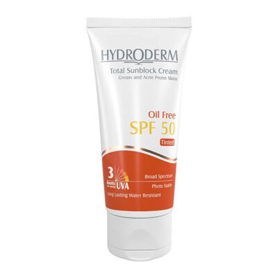 ضد آفتاب رنگی فاقد چربی هیدرودرم SPF50 پنجاه میلی لیتر