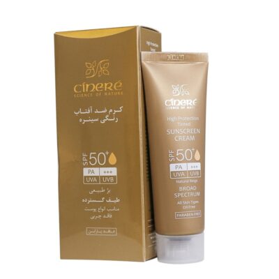 کرم ضد آفتاب رنگی سینره SPF50 بژ طبیعی 50 میلی لیتر