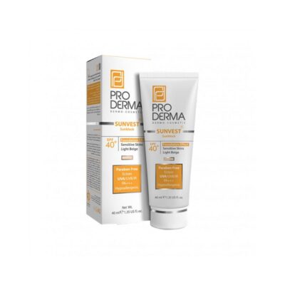 کرم ضد آفتاب مینرال رنگی پرودرما ⁺SPF40 برای پوست حساس ۴۰ میل
